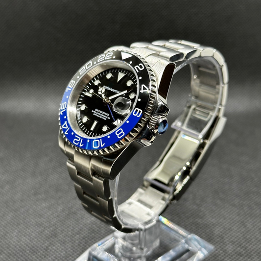 GMT Mod "Batman" Dive Watch (Premium Dial) - Somerville Watch Co. - Batman - GMT - Premium