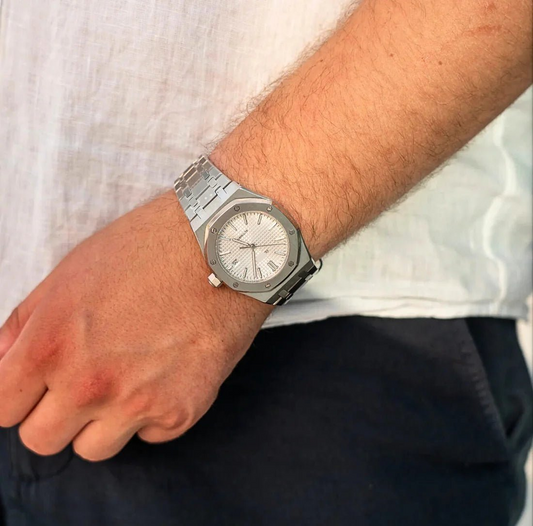 Royal Oak Mod "White" Watch - Somerville Watch Co. - White - Royal - Oak