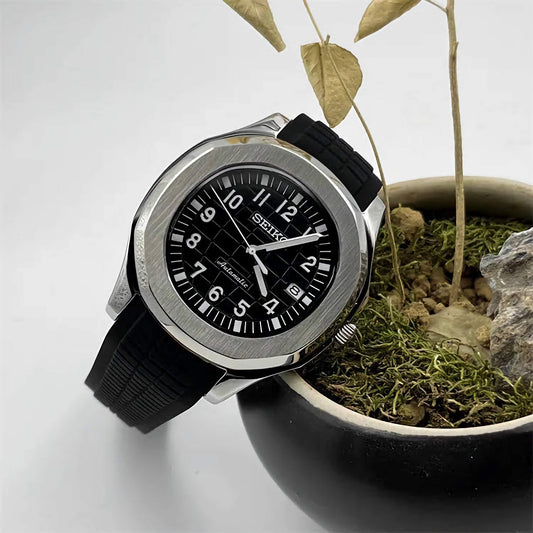 Seiko Mod Aquanaut "Black" Watch - Somerville Watch Co. - Black - Aquanaut