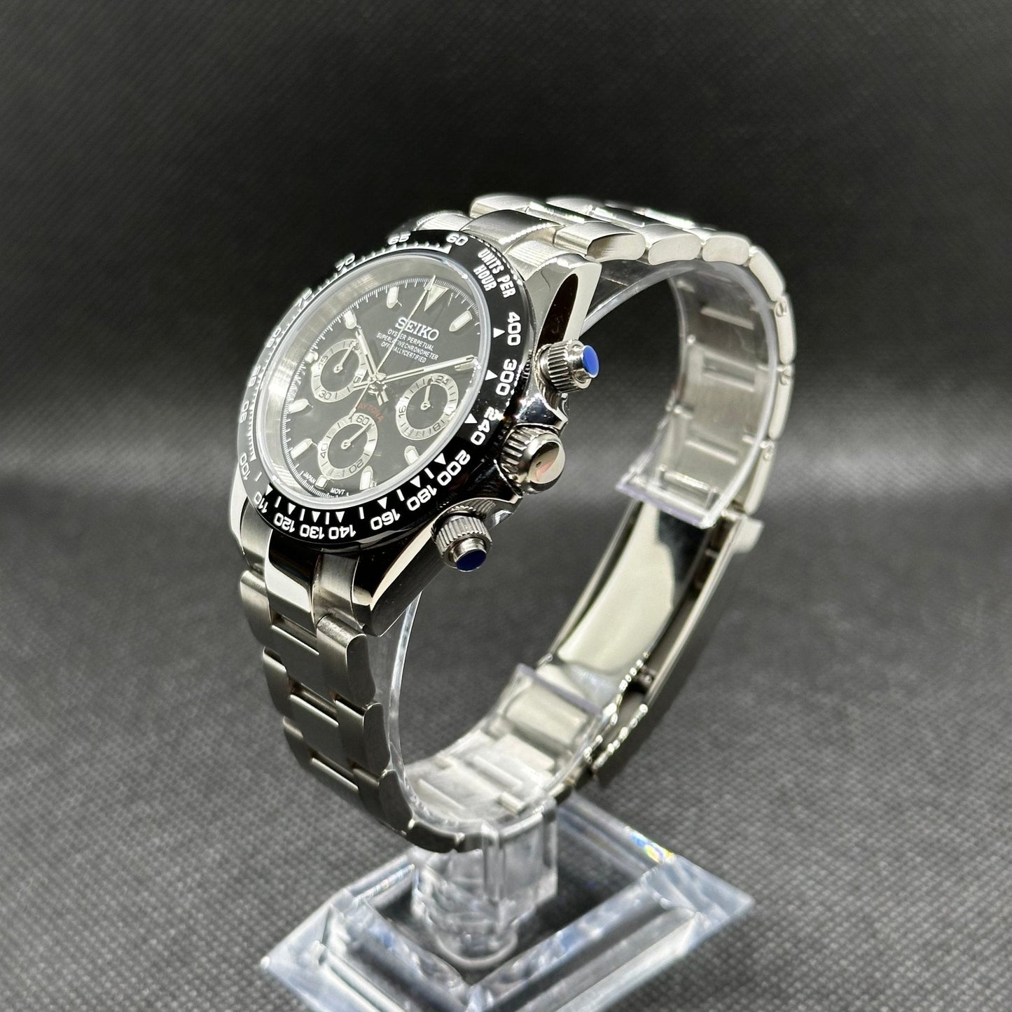 Seiko Mod "Black" Daytona Chronograph Watch - Somerville Watch Co. -