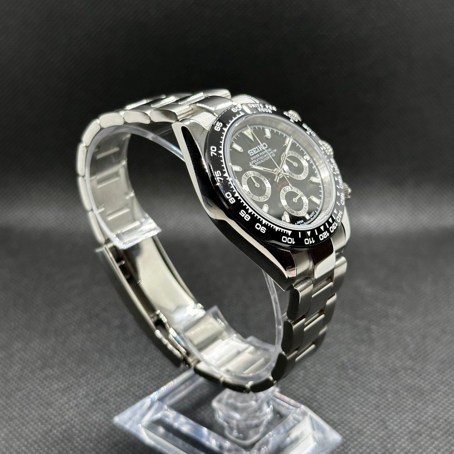 Seiko Mod "Black" Daytona Chronograph Watch - Somerville Watch Co. -