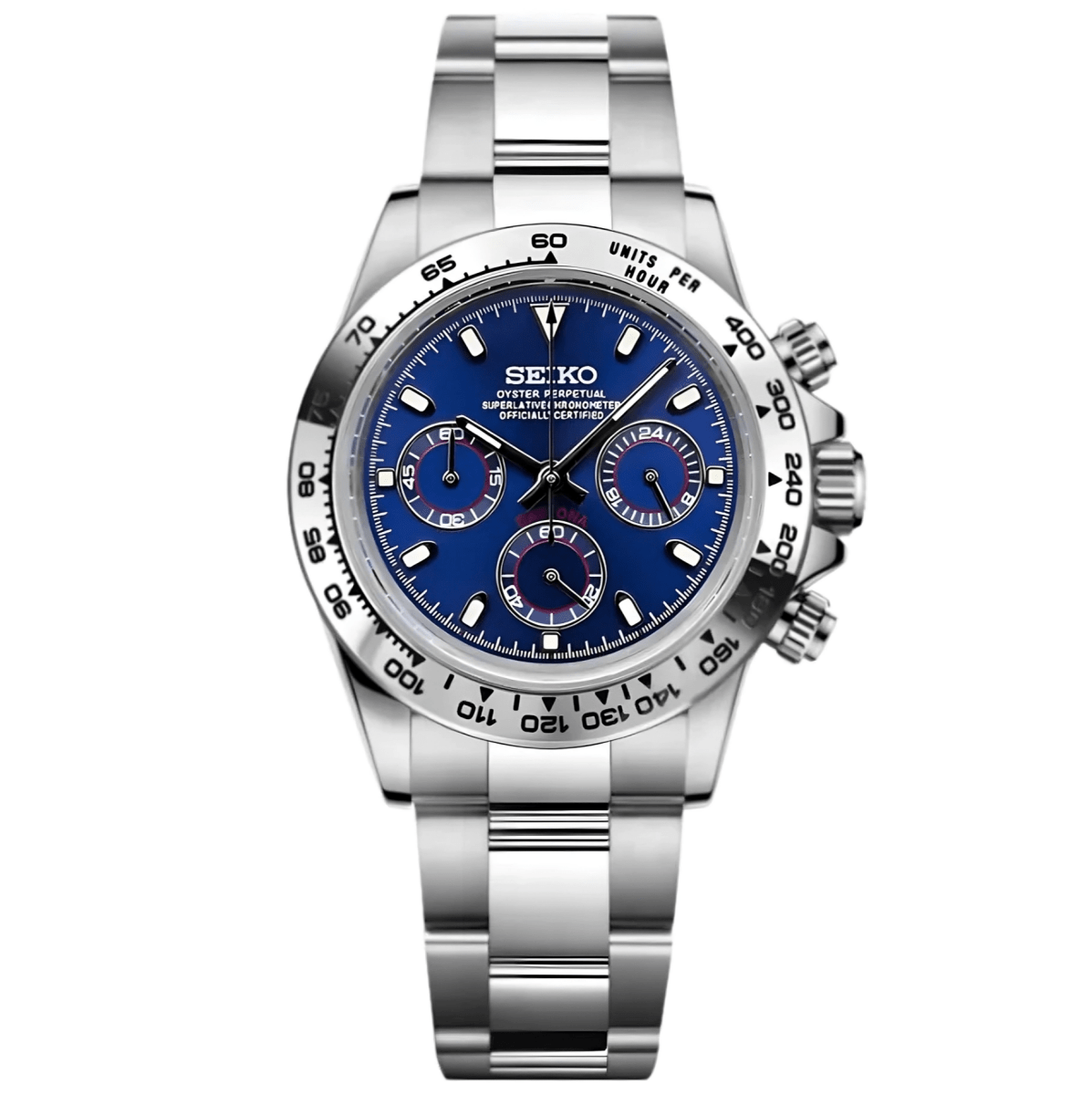 Seiko Mod Daytona "Blue" Chronograph - Somerville Watch Co. - Blue - Daytona