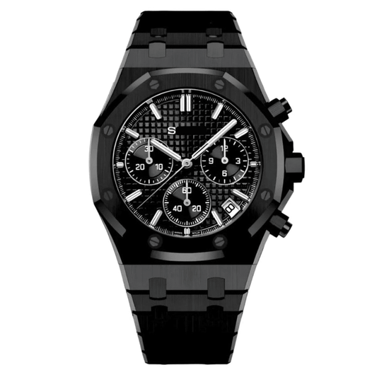 Royal Oak Chronograph Mod "Black/Black" Watch - Somerville Watch Co. - AP-Chrono-B-Black