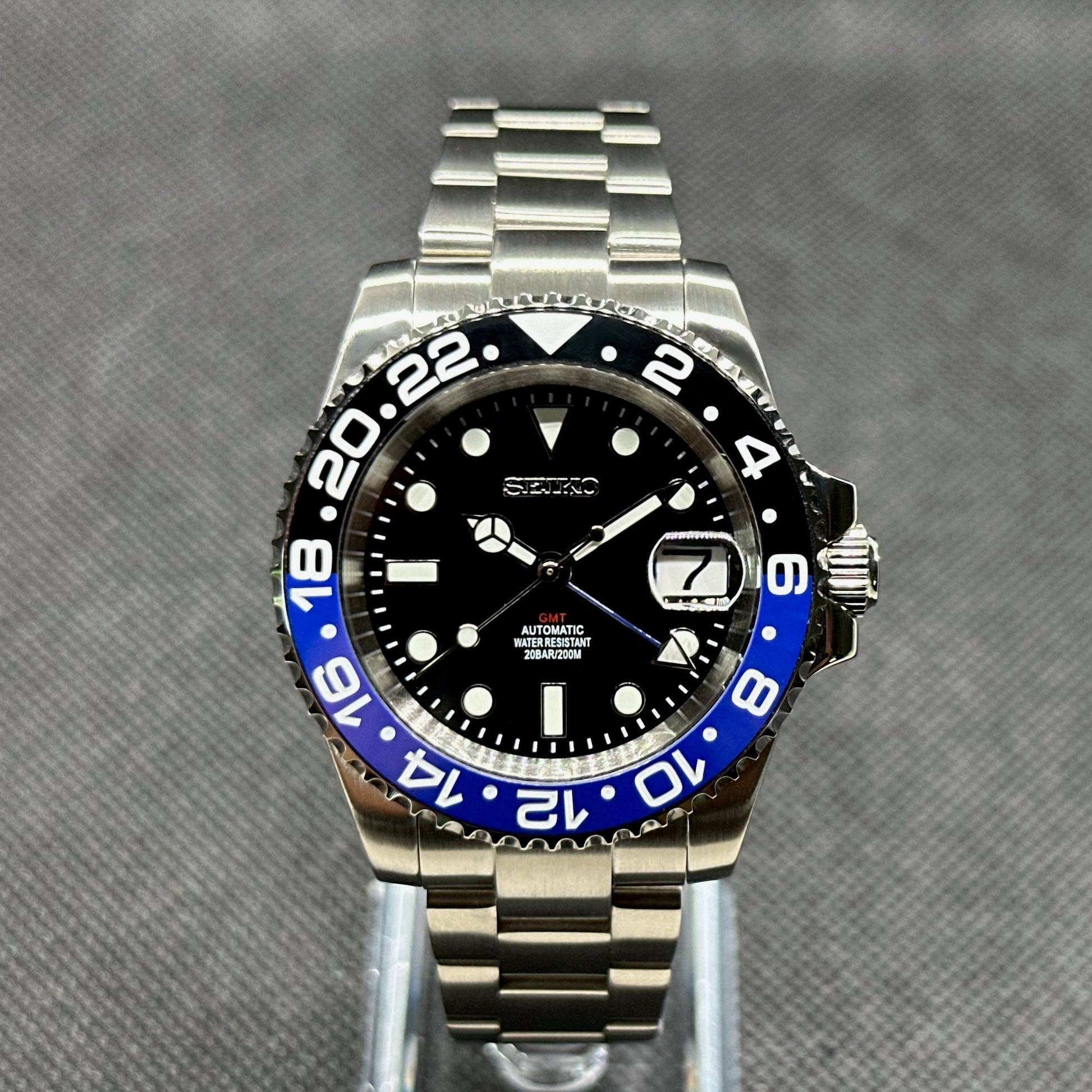 Seiko Mod "Batman" GMT Dive Watch - Somerville Watch Co. - Batman