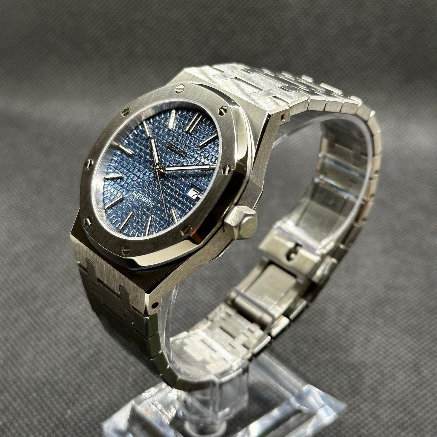 Seiko Mod "Blue Seikoak" Royal Oak Watch - Somerville Watch Co. - Blue - AP