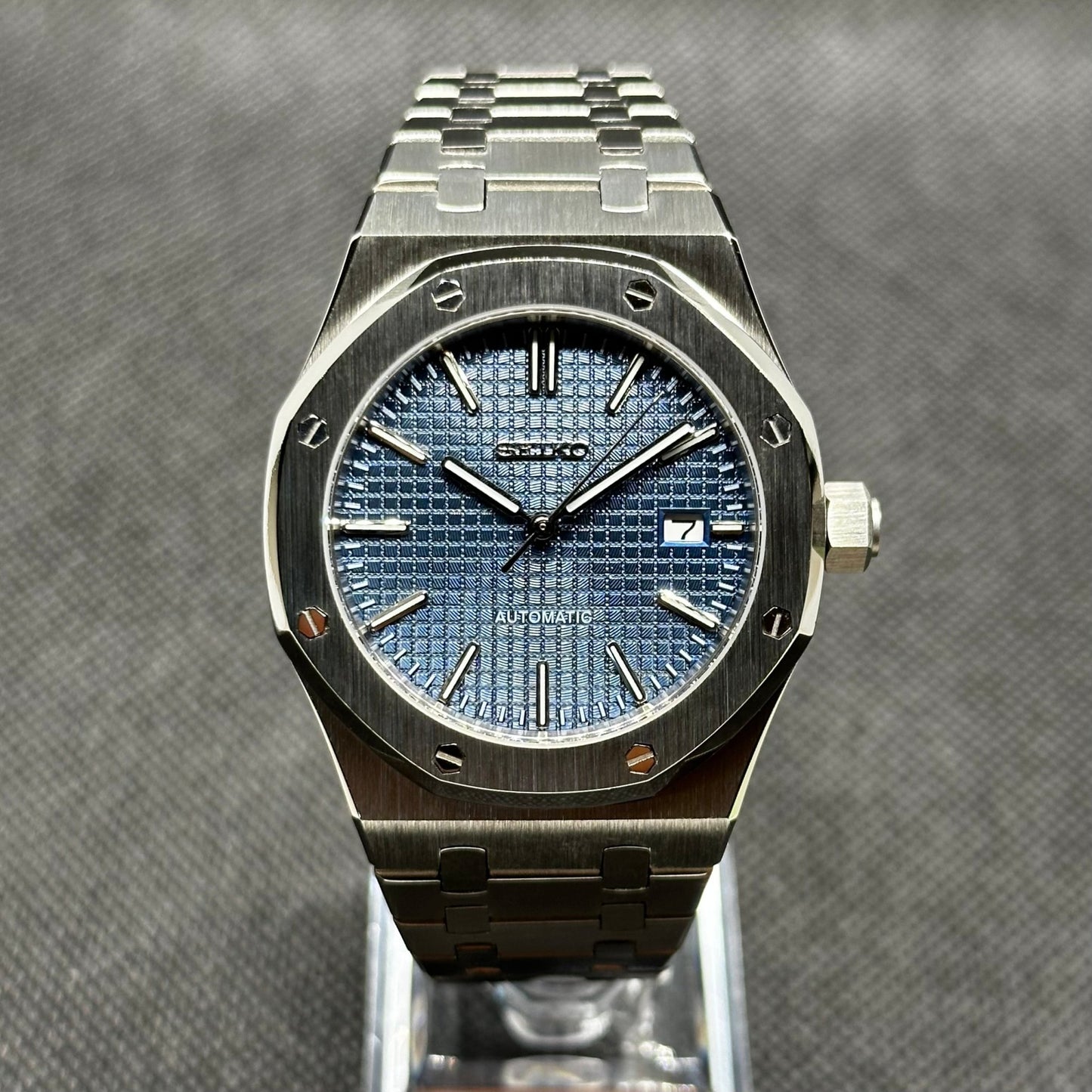 Seiko Mod "Blue Seikoak" Royal Oak Watch - Somerville Watch Co. - Blue - AP