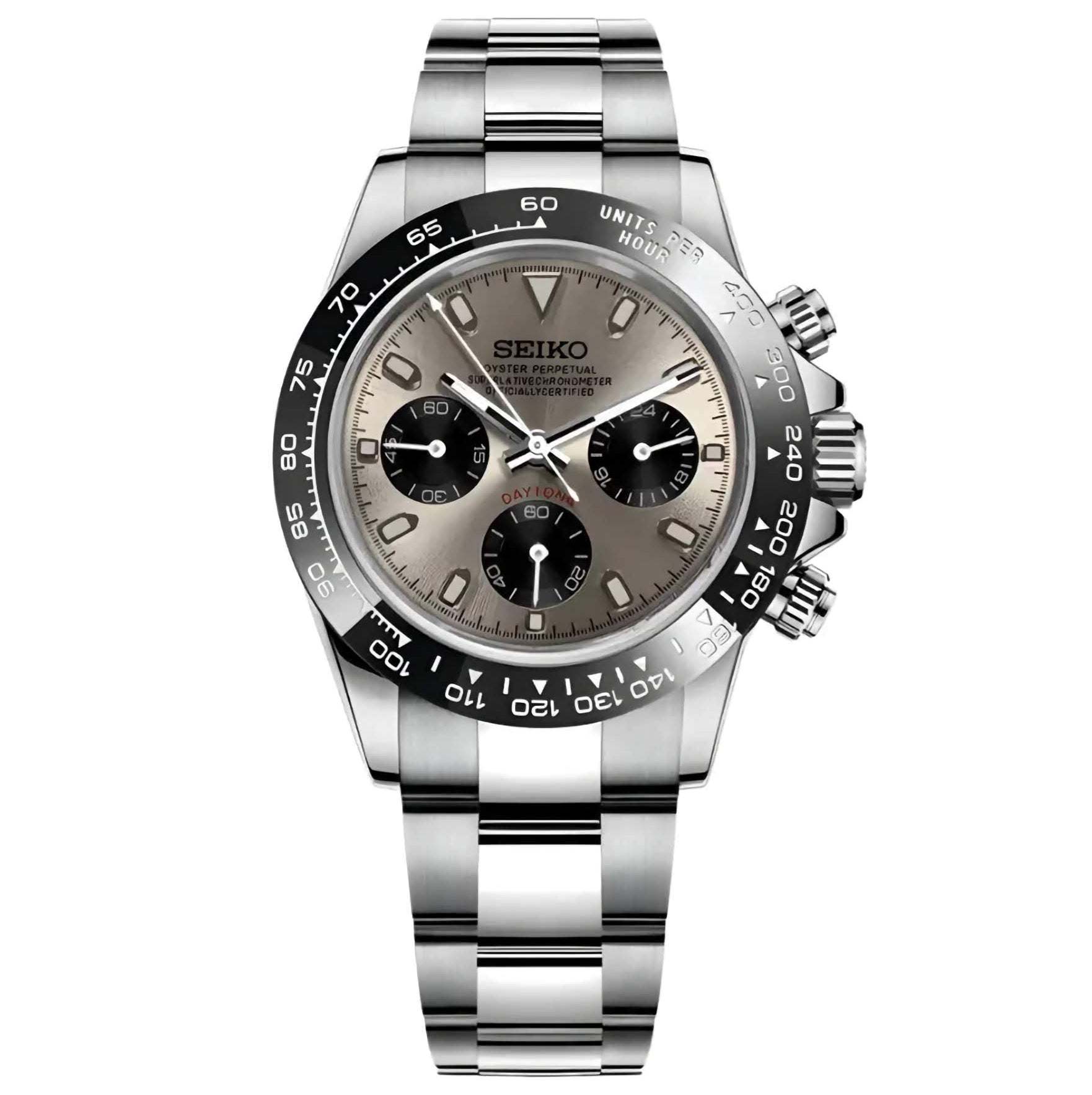 Seiko Mod Daytona "Gray" Chronograph Watch - Somerville Watch Co. - Gray - Daytona