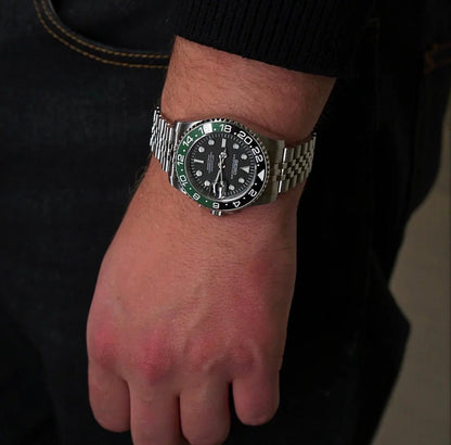 Seiko Mod GMT "Sprite" Dive Watch (Premium Dial) - Somerville Watch Co. - Sprite-P