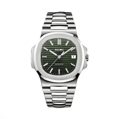 Seiko Mod Nautilus "Green" Watch - Somerville Watch Co. - Green - Seikonaut - Nautilus