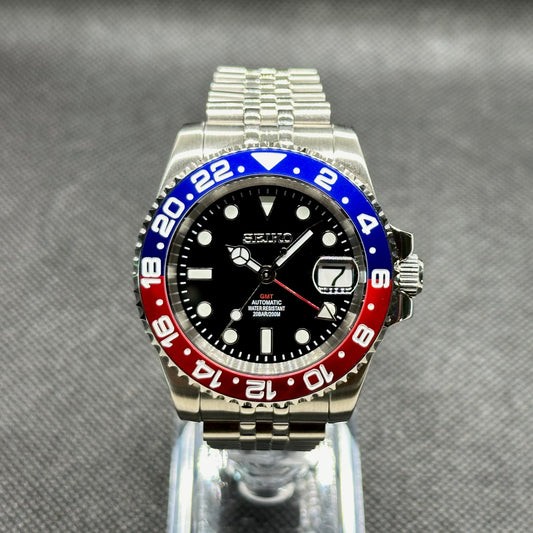 Seiko Mod "Pepsi" GMT Dive Watch - Somerville Watch Co. - Pepsi