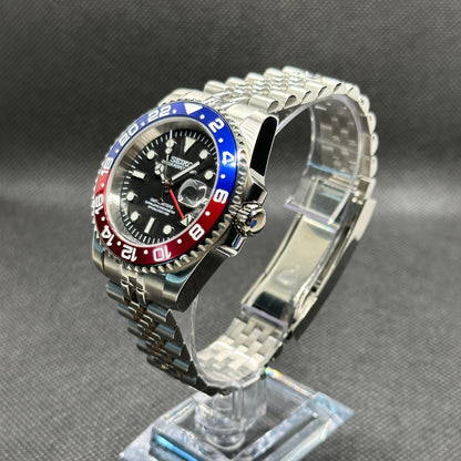 Seiko Mod "Pepsi" GMT Dive Watch (Premium Dial) - Somerville Watch Co. - Pepsi Matte