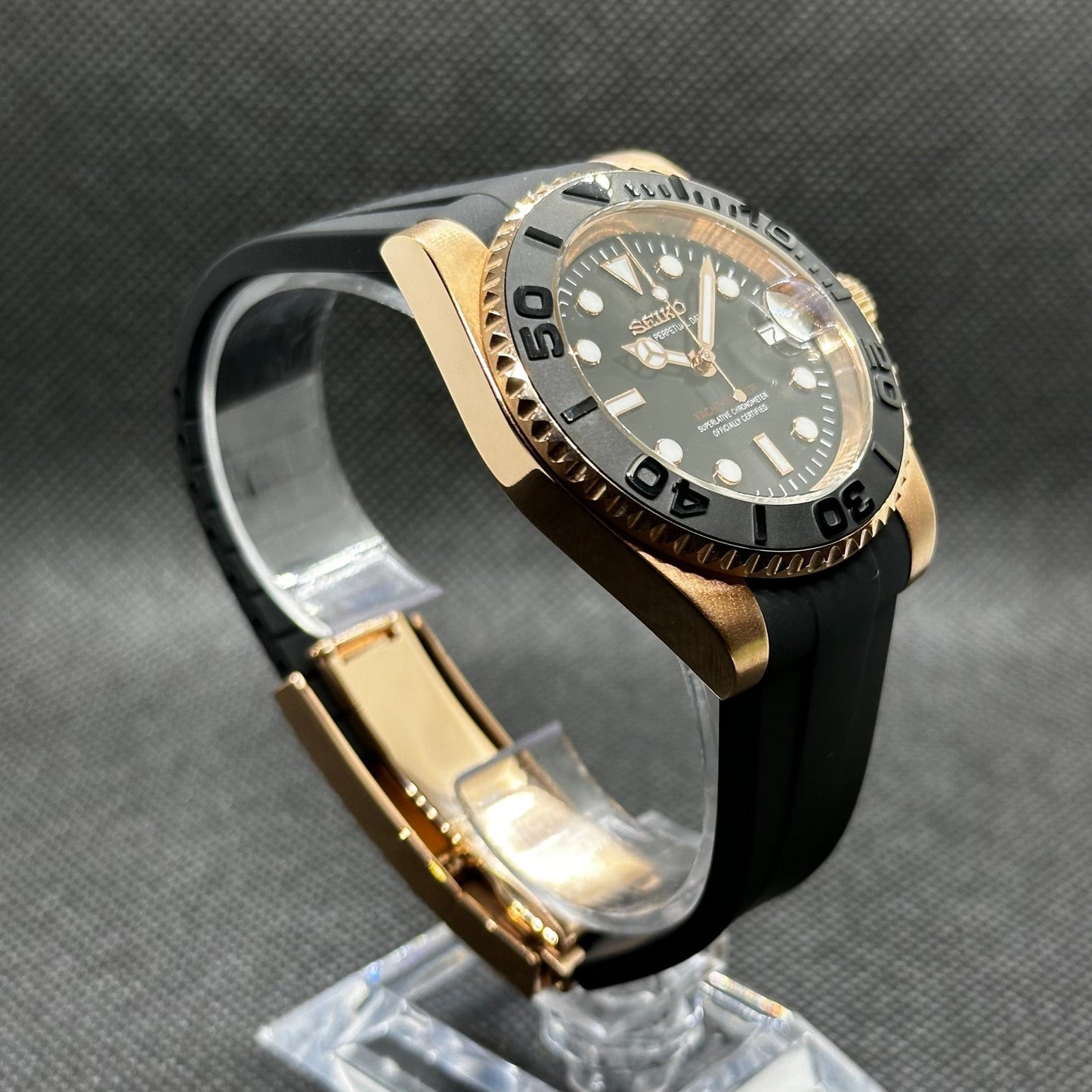 Seiko Mod "Rose Gold" Yacht - Master Watch - Somerville Watch Co. - RGYM