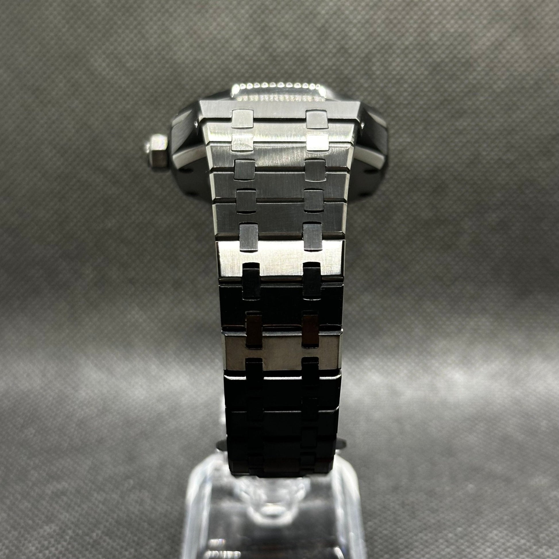 Seiko Mod Royal Oak "Black/White" Watch - Somerville Watch Co. - All - Black - Seikoak - Royal - Oak