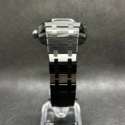 Seiko Mod Royal Oak "Black/White" Watch - Somerville Watch Co. - All - Black - Seikoak - Royal - Oak