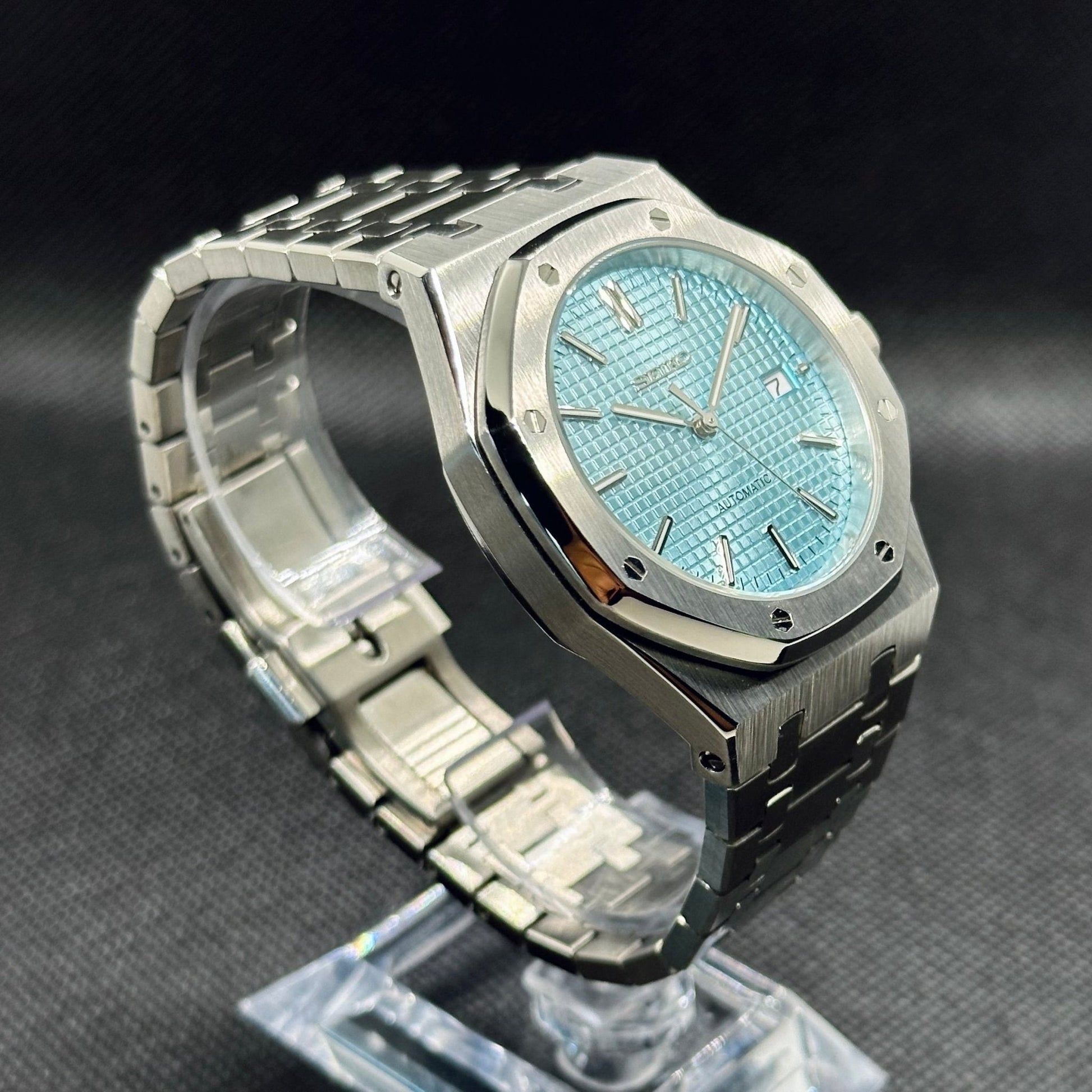 Seiko Mod "Seikoak" Royal Oak Ice Blue Watch - Somerville Watch Co. - Ice Blue