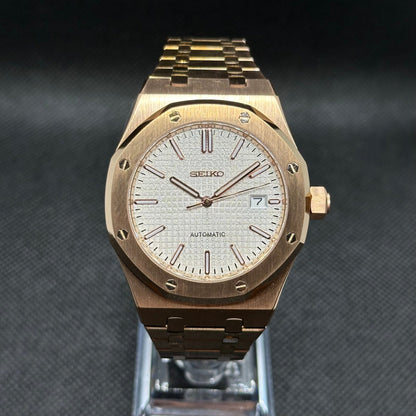 Seiko Mod "Seikoak" Royal Oak Rose Gold Watch - Somerville Watch Co. - Seikoak