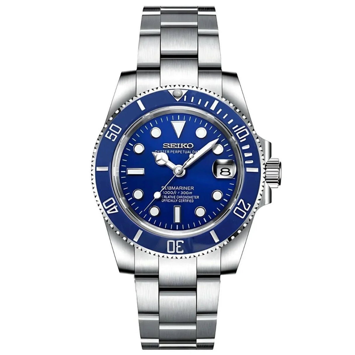 Seiko Mod Submariner "Cookie Monster" Dive Watch (Premium Dial) - Somerville Watch Co. - Cookie-Monster-P