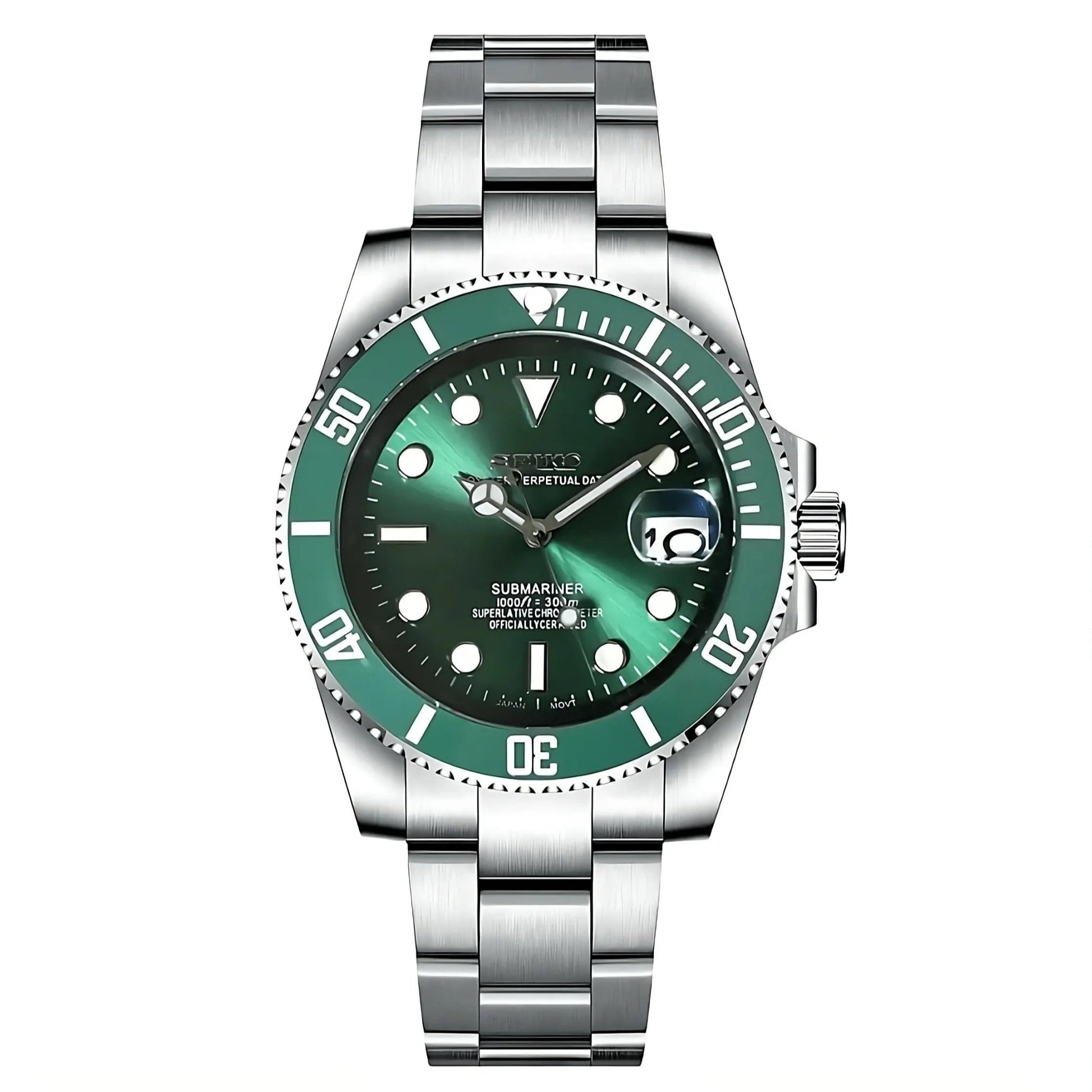 Seiko Mod Submariner "Hulk" Dive Watch (Premium Dial) - Somerville Watch Co. - Hulk