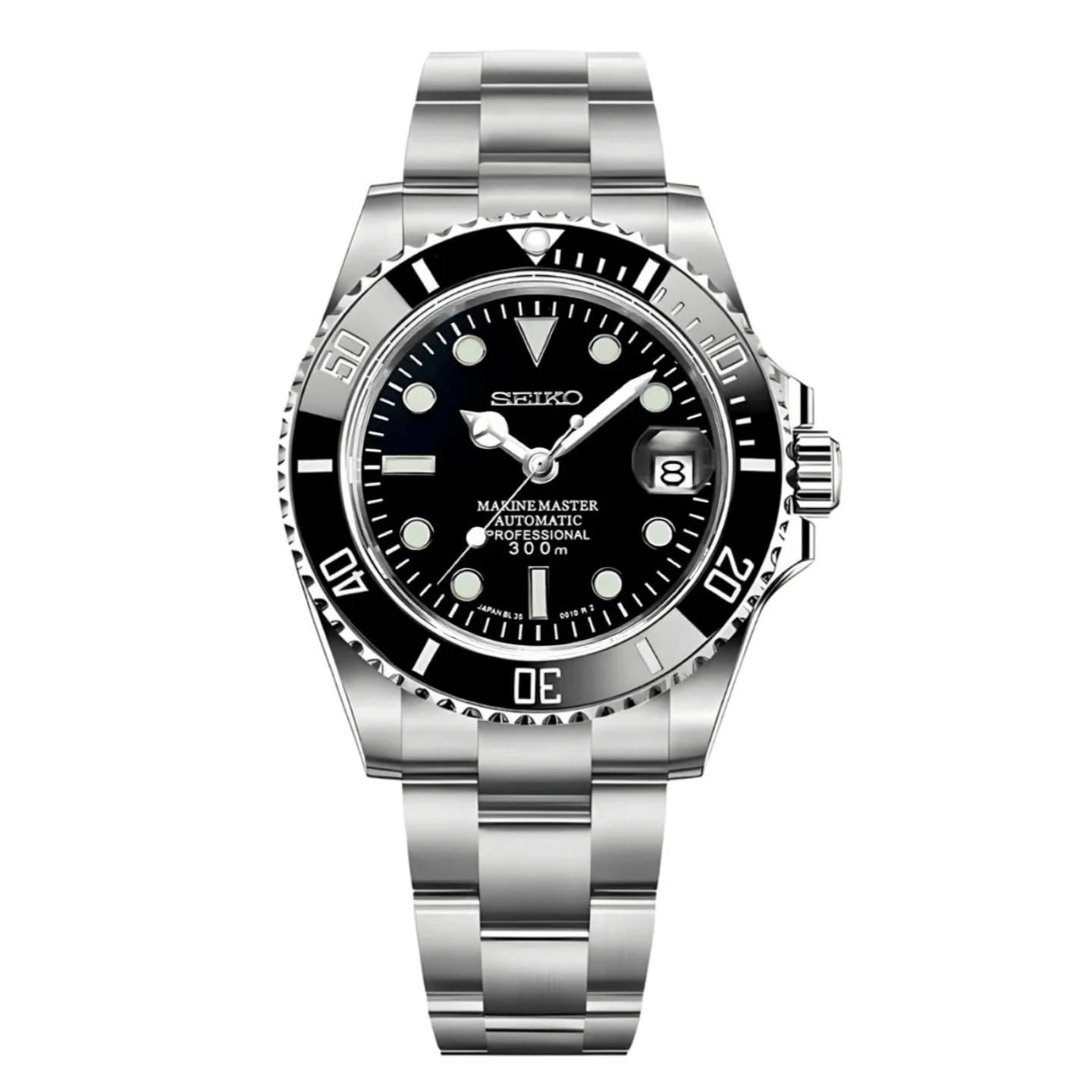 Seiko Mod Submariner "Marine Master" Dive Watch - Somerville Watch Co. - Sub-Date-MM