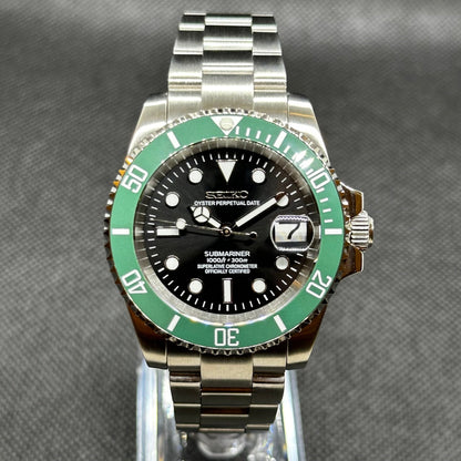 Seiko Mod Submariner "Starbucks" Dive Watch (Premium Dial) - Somerville Watch Co. - Starbucks - Matte