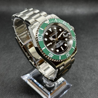 Seiko Mod Submariner "Starbucks" Dive Watch (Premium Dial) - Somerville Watch Co. - Starbucks - Matte