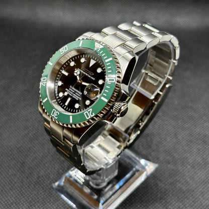 Seiko Mod Submariner "Starbucks" Dive Watch (Premium Dial) - Somerville Watch Co. - Starbucks - Matte