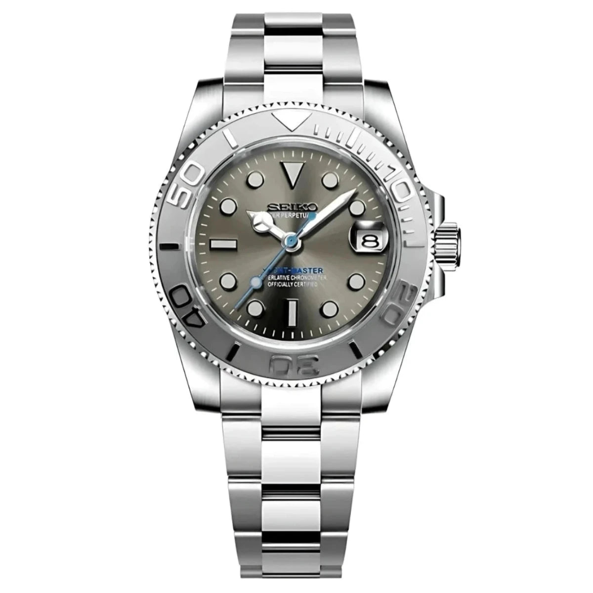 Seiko Mod Yacht - Master "Silver" Watch - Somerville Watch Co. - Silver - Yachtmaster