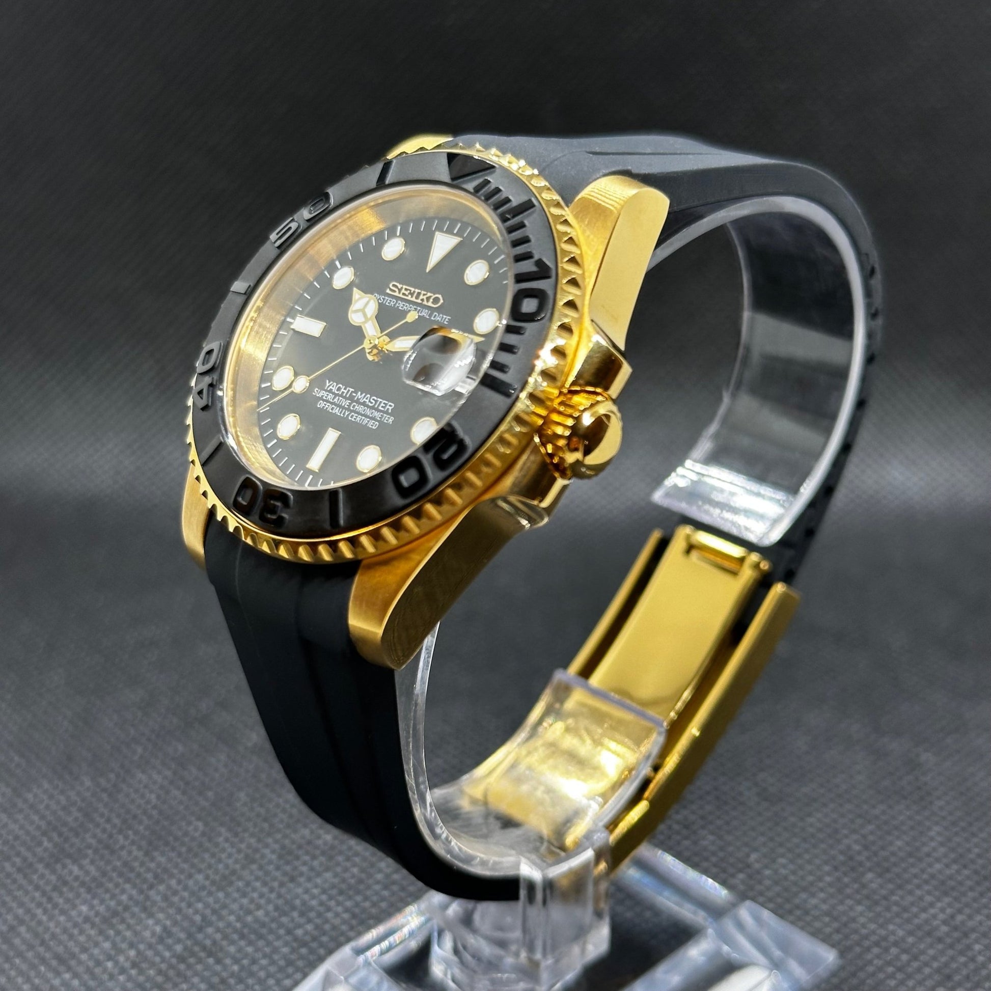 Seiko Mod Yacht - Master "Yellow Gold" Watch - Somerville Watch Co. - Yellow - Gold - Yachtmaster