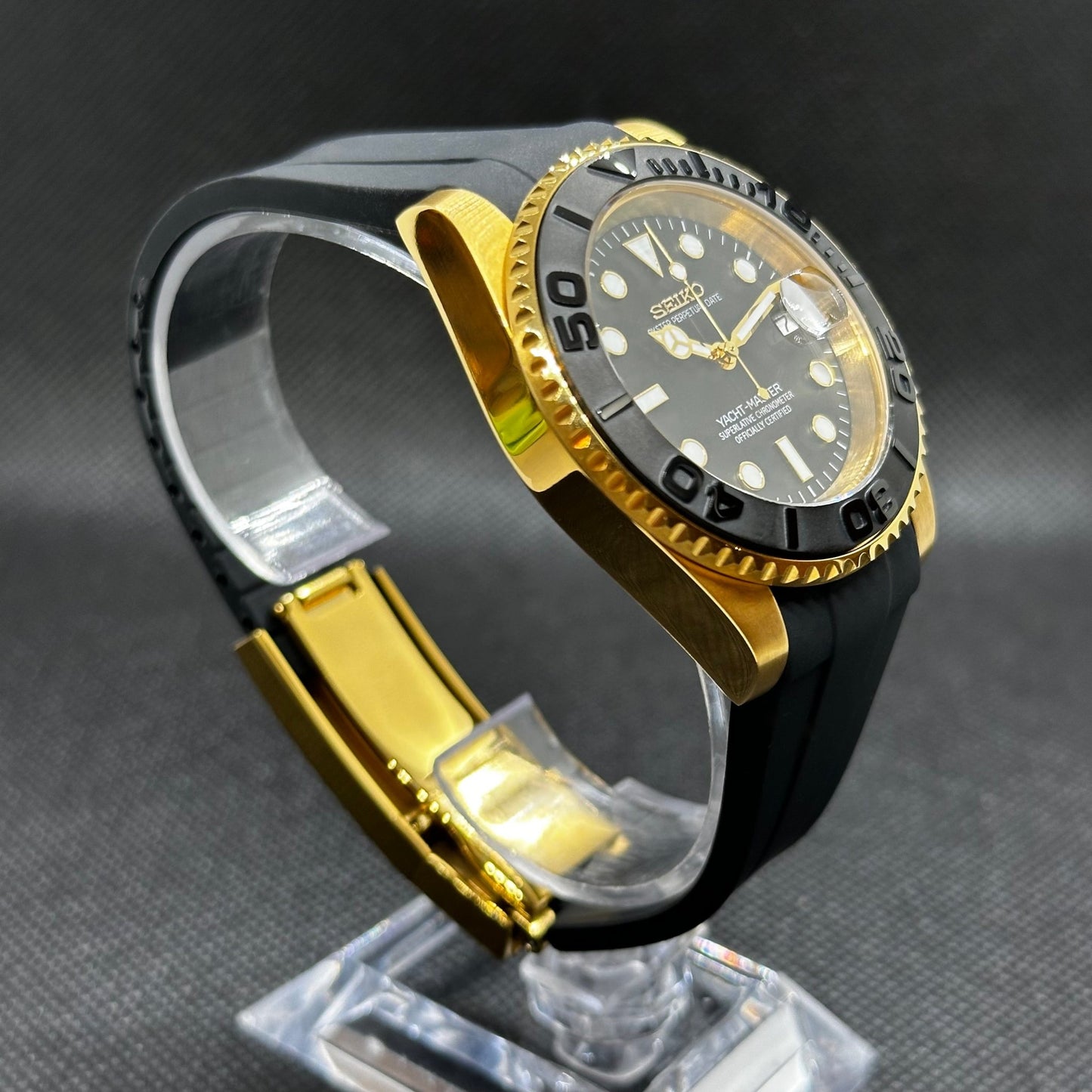 Seiko Mod Yacht - Master "Yellow Gold" Watch - Somerville Watch Co. - Yellow - Gold - Yachtmaster