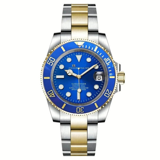 Submariner Mod "Bluesy" Dive Watch - Somerville Watch Co. - Sub-Date-Bluesy